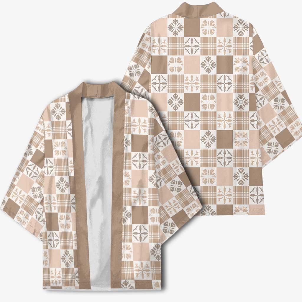 Hawaiian Palaka Quilt Pattern Kimono Hawaii Culture Bird of Paradise Exotic Motif - Polynesian Pride