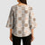 Hawaiian Palaka Quilt Pattern Kimono Sleeve Blouse Hawaii Culture Bird of Paradise Exotic Motif - Polynesian Pride