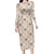 Hawaiian Palaka Quilt Pattern Long Sleeve Bodycon Dress Hawaii Culture Bird of Paradise Exotic Motif - Polynesian Pride