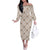 Hawaiian Palaka Quilt Pattern Off The Shoulder Long Sleeve Dress Hawaii Culture Bird of Paradise Exotic Motif - Polynesian Pride
