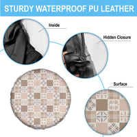 Hawaiian Palaka Quilt Pattern Spare Tire Cover Hawaii Culture Bird of Paradise Exotic Motif - Polynesian Pride