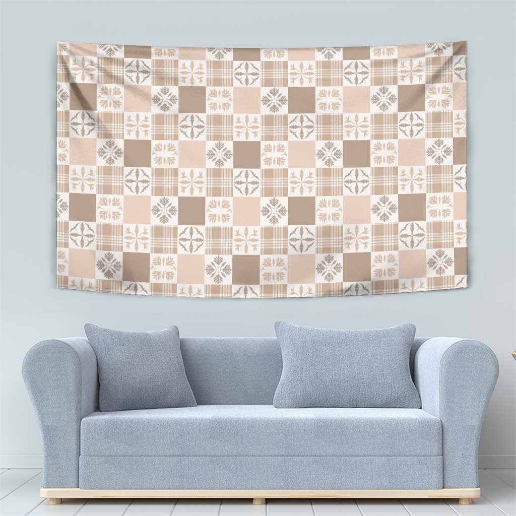 Hawaiian Palaka Quilt Pattern Tapestry Hawaii Culture Bird of Paradise Exotic Motif - Polynesian Pride