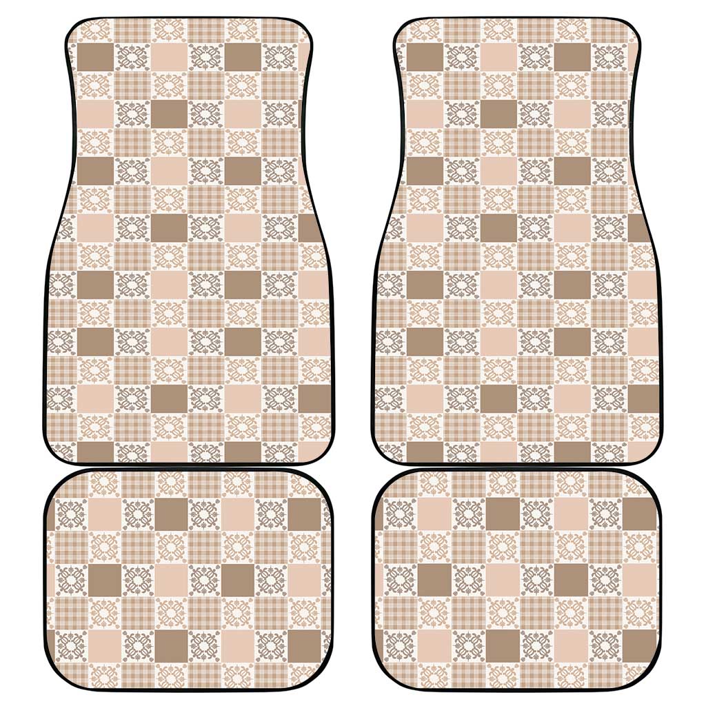 Hawaiian Palaka Quilt Pattern Car Mats Hawaii Culture Honu Turtle - Polynesian Pride