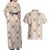 Hawaiian Palaka Quilt Pattern Couples Matching Off Shoulder Maxi Dress and Hawaiian Shirt Hawaii Culture Honu Turtle - Polynesian Pride