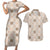 Hawaiian Palaka Quilt Pattern Couples Matching Short Sleeve Bodycon Dress and Hawaiian Shirt Hawaii Culture Honu Turtle - Polynesian Pride