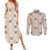 Hawaiian Palaka Quilt Pattern Couples Matching Summer Maxi Dress and Long Sleeve Button Shirt Hawaii Culture Honu Turtle - Polynesian Pride