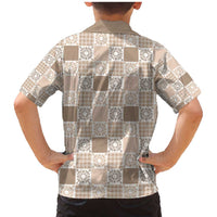 Hawaiian Palaka Quilt Pattern Family Matching Mermaid Dress and Hawaiian Shirt Hawaii Culture Honu Turtle - Polynesian Pride