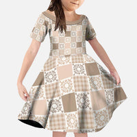 Hawaiian Palaka Quilt Pattern Family Matching Mermaid Dress and Hawaiian Shirt Hawaii Culture Honu Turtle - Polynesian Pride