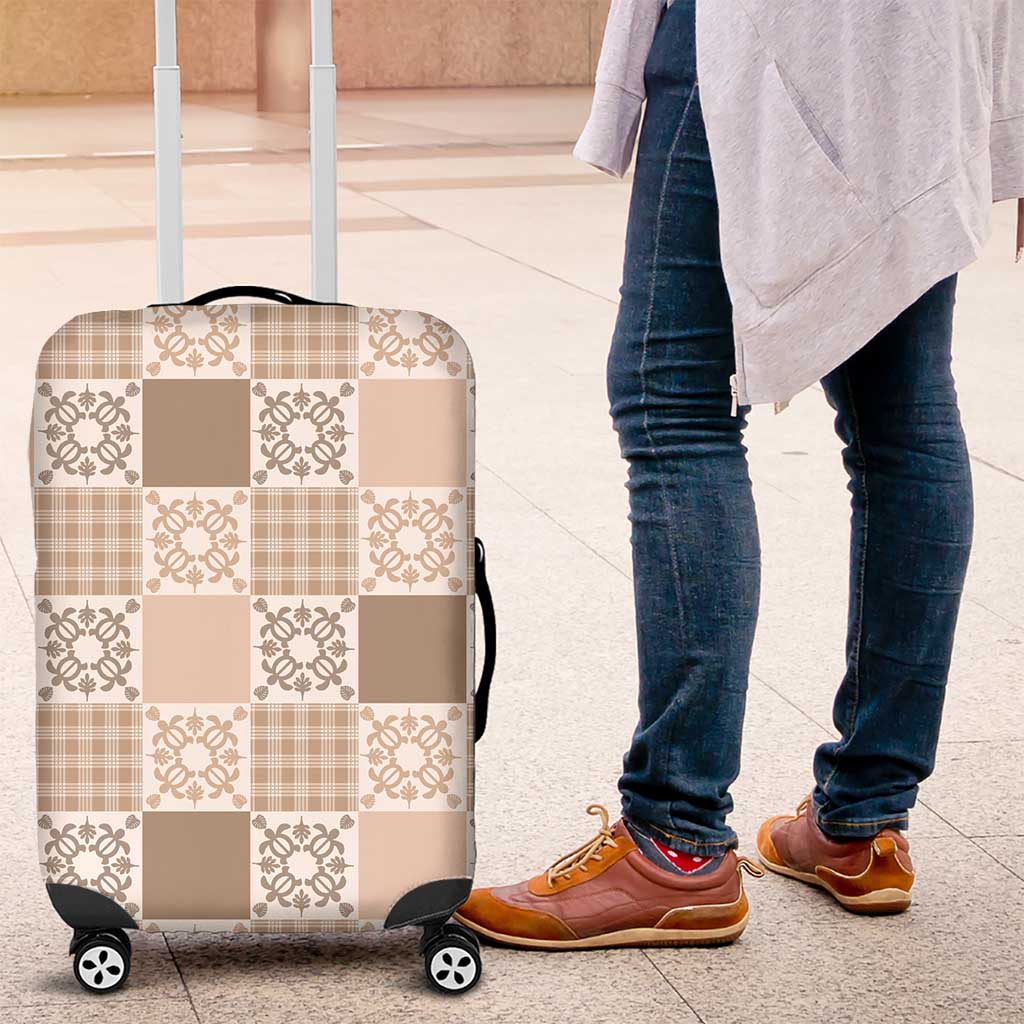 Hawaiian Palaka Quilt Pattern Luggage Cover Hawaii Culture Honu Turtle - Polynesian Pride