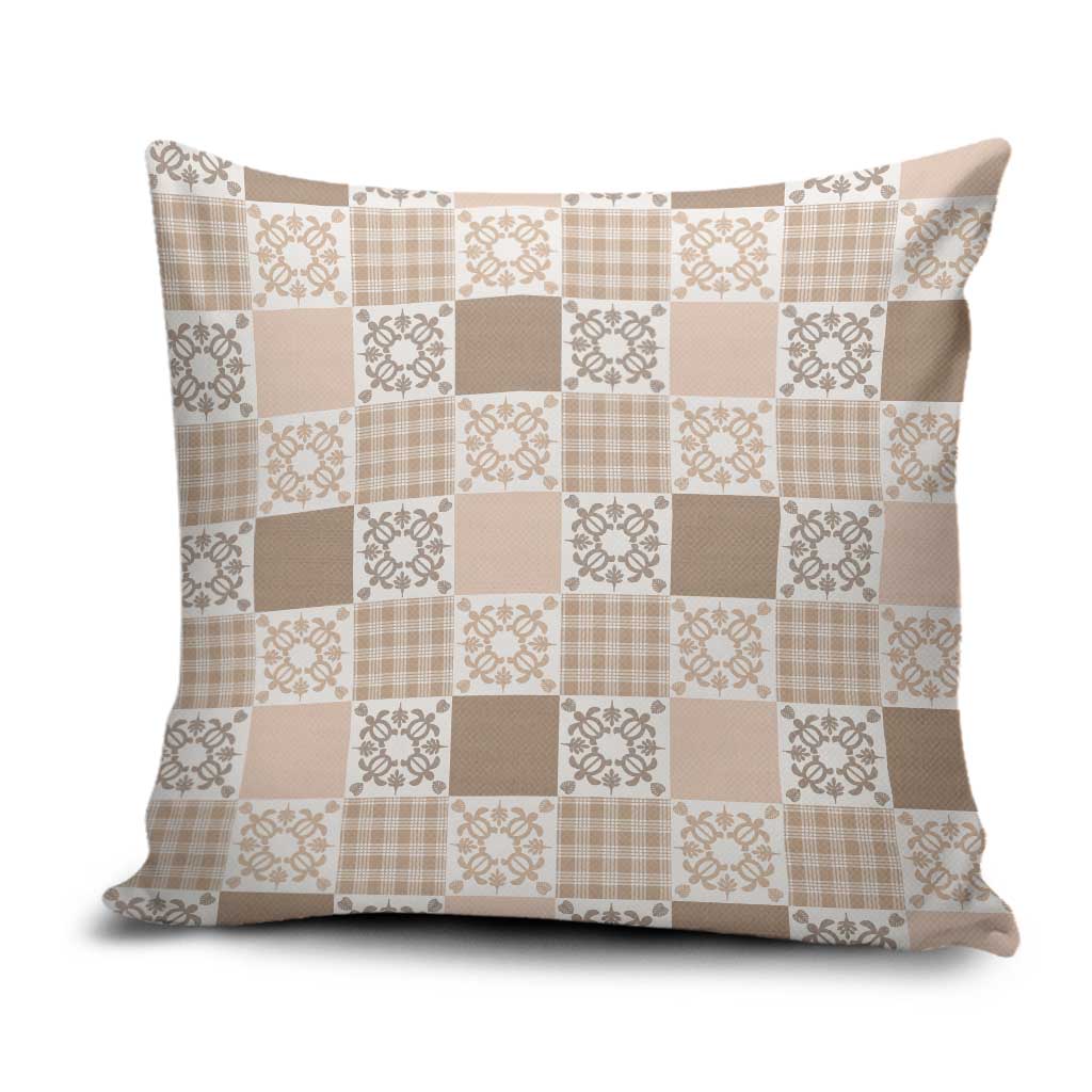 Hawaiian Palaka Quilt Pattern Pillow Cover Hawaii Culture Honu Turtle - Polynesian Pride