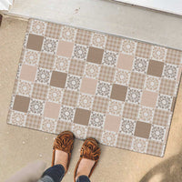 Hawaiian Palaka Quilt Pattern Rubber Doormat Hawaii Culture Honu Turtle - Polynesian Pride