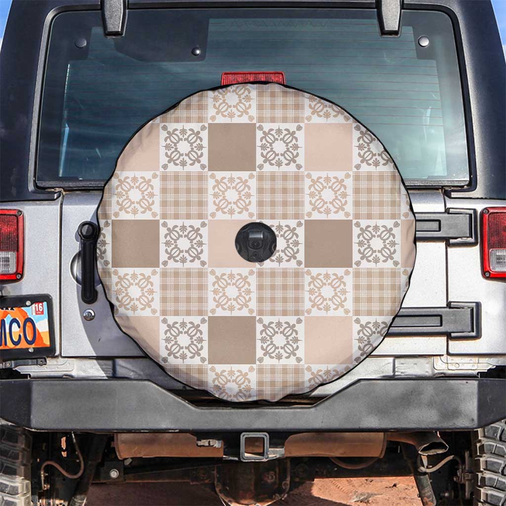 Hawaiian Palaka Quilt Pattern Spare Tire Cover Hawaii Culture Honu Turtle - Polynesian Pride