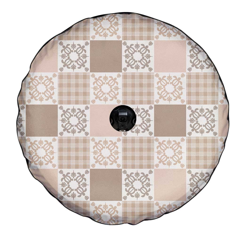 Hawaiian Palaka Quilt Pattern Spare Tire Cover Hawaii Culture Honu Turtle - Polynesian Pride