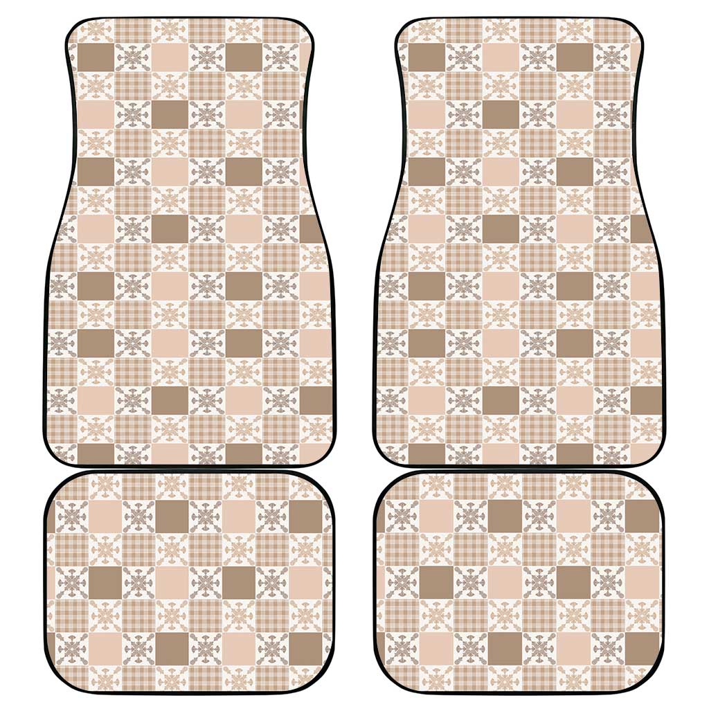 Hawaiian Palaka Quilt Pattern Car Mats Hawaii Culture Pineapple - Polynesian Pride