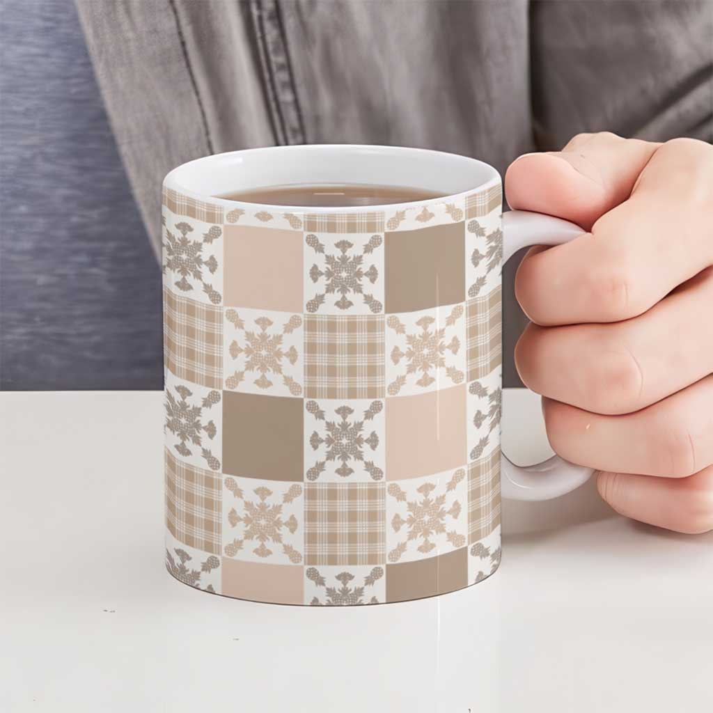 Hawaiian Palaka Quilt Pattern Ceramic Mug Hawaii Culture Pineapple - Polynesian Pride