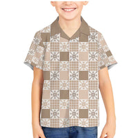 Hawaiian Palaka Quilt Pattern Family Matching Mermaid Dress and Hawaiian Shirt Hawaii Culture Pineapple - Polynesian Pride