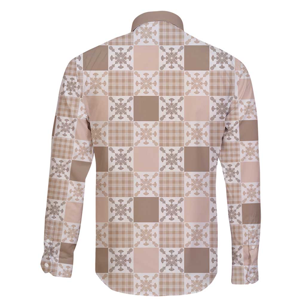 Hawaiian Palaka Quilt Pattern Family Matching Puletasi and Hawaiian Shirt Hawaii Culture Pineapple - Polynesian Pride