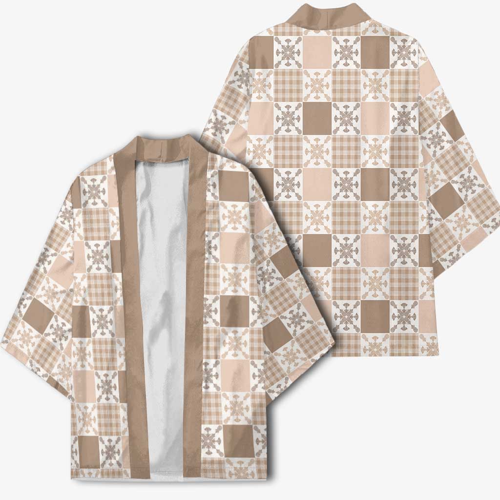 Hawaiian Palaka Quilt Pattern Kimono Hawaii Culture Pineapple - Polynesian Pride