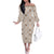 Hawaiian Palaka Quilt Pattern Off The Shoulder Long Sleeve Dress Hawaii Culture Pineapple - Polynesian Pride