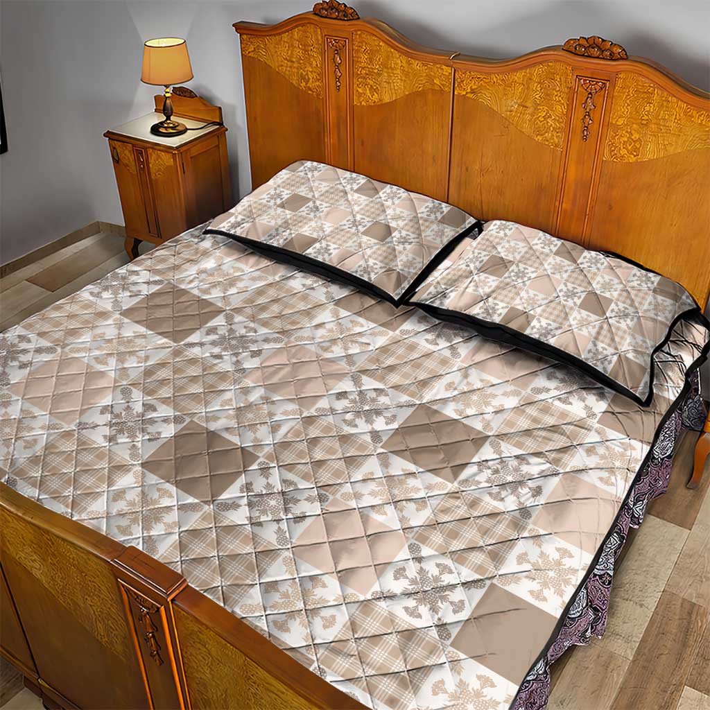 Hawaiian Palaka Quilt Pattern Quilt Bed Set Hawaii Culture Pineapple - Polynesian Pride