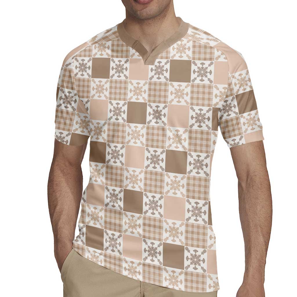 Hawaiian Palaka Quilt Pattern Rugby Jersey Hawaii Culture Pineapple - Polynesian Pride
