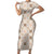 Hawaiian Palaka Quilt Pattern Short Sleeve Bodycon Dress Hawaii Culture Pineapple - Polynesian Pride