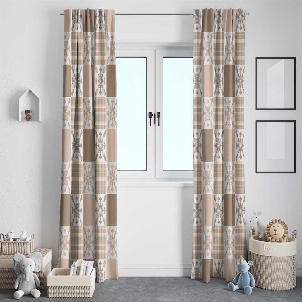 Hawaiian Palaka Quilt Pattern Window Curtain Hawaii Culture Pineapple - Polynesian Pride