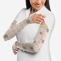 Hawaiian Palaka Quilt Pattern Arm Sleeves Hawaii Culture Tropical Flowers Mix - Polynesian Pride