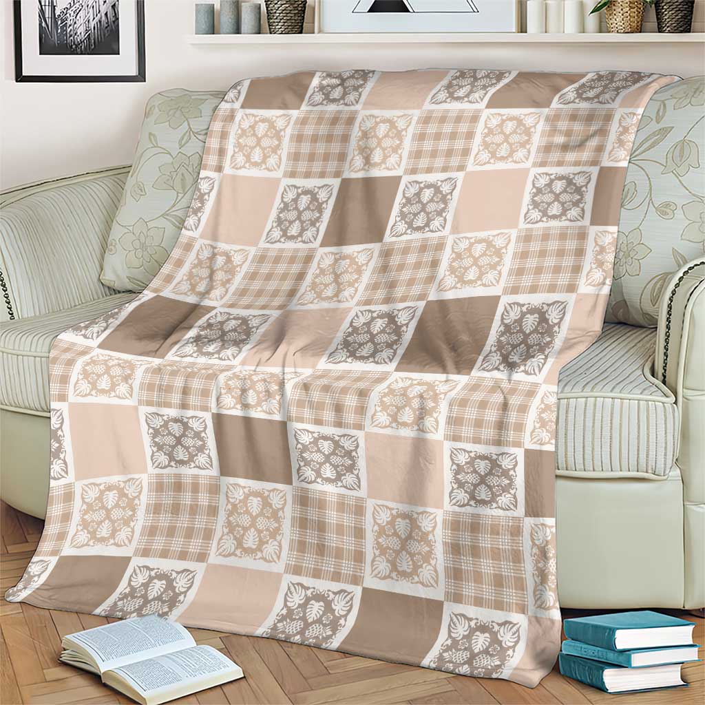 Hawaiian Palaka Quilt Pattern Blanket Hawaii Culture Tropical Flowers Mix - Polynesian Pride