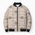 Hawaiian Palaka Quilt Pattern Bomber Puffer Jacket Hawaii Culture Tropical Flowers Mix - Polynesian Pride