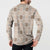 Hawaiian Palaka Quilt Pattern Button Sweatshirt Hawaii Culture Tropical Flowers Mix - Polynesian Pride