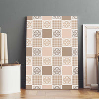 Hawaiian Palaka Quilt Pattern Canvas Wall Art Hawaii Culture Tropical Flowers Mix - Polynesian Pride