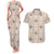 Hawaiian Palaka Quilt Pattern Couples Matching Tank Maxi Dress and Hawaiian Shirt Hawaii Culture Tropical Flowers Mix - Polynesian Pride