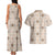 Hawaiian Palaka Quilt Pattern Couples Matching Tank Maxi Dress and Hawaiian Shirt Hawaii Culture Tropical Flowers Mix - Polynesian Pride