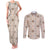 Hawaiian Palaka Quilt Pattern Couples Matching Tank Maxi Dress and Long Sleeve Button Shirt Hawaii Culture Tropical Flowers Mix - Polynesian Pride