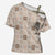 Hawaiian Palaka Quilt Pattern Cross Shoulder Shirt Hawaii Culture Tropical Flowers Mix - Polynesian Pride