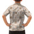 Hawaiian Palaka Quilt Pattern Family Matching Long Sleeve Bodycon Dress and Hawaiian Shirt Hawaii Culture Tropical Flowers Mix - Polynesian Pride