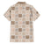 Hawaiian Palaka Quilt Pattern Family Matching Off The Shoulder Long Sleeve Dress and Hawaiian Shirt Hawaii Culture Tropical Flowers Mix - Polynesian Pride