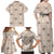 Hawaiian Palaka Quilt Pattern Family Matching Off Shoulder Maxi Dress and Hawaiian Shirt Hawaii Culture Tropical Flowers Mix - Polynesian Pride