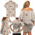 Hawaiian Palaka Quilt Pattern Family Matching Off Shoulder Short Dress and Hawaiian Shirt Hawaii Culture Tropical Flowers Mix - Polynesian Pride