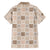 Hawaiian Palaka Quilt Pattern Family Matching Off Shoulder Short Dress and Hawaiian Shirt Hawaii Culture Tropical Flowers Mix - Polynesian Pride
