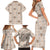 Hawaiian Palaka Quilt Pattern Family Matching Short Sleeve Bodycon Dress and Hawaiian Shirt Hawaii Culture Tropical Flowers Mix - Polynesian Pride