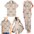 Hawaiian Palaka Quilt Pattern Family Matching Tank Maxi Dress and Hawaiian Shirt Hawaii Culture Tropical Flowers Mix - Polynesian Pride