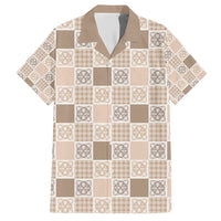 Hawaiian Palaka Quilt Pattern Hawaiian Shirt Hawaii Culture Tropical Flowers Mix - Polynesian Pride