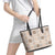 Hawaiian Palaka Quilt Pattern Leather Tote Bag Hawaii Culture Tropical Flowers Mix - Polynesian Pride