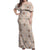 Hawaiian Palaka Quilt Pattern Off Shoulder Maxi Dress Hawaii Culture Tropical Flowers Mix - Polynesian Pride