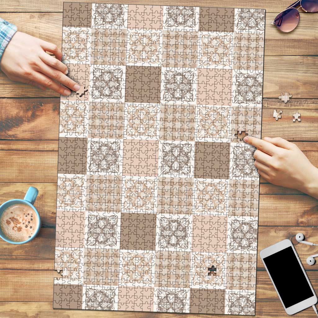 Hawaiian Palaka Quilt Pattern Puzzle Hawaii Culture Tropical Flowers Mix - Polynesian Pride