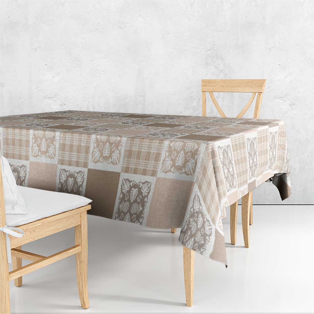 Hawaiian Palaka Quilt Pattern Tablecloth Hawaii Culture Tropical Flowers Mix - Polynesian Pride