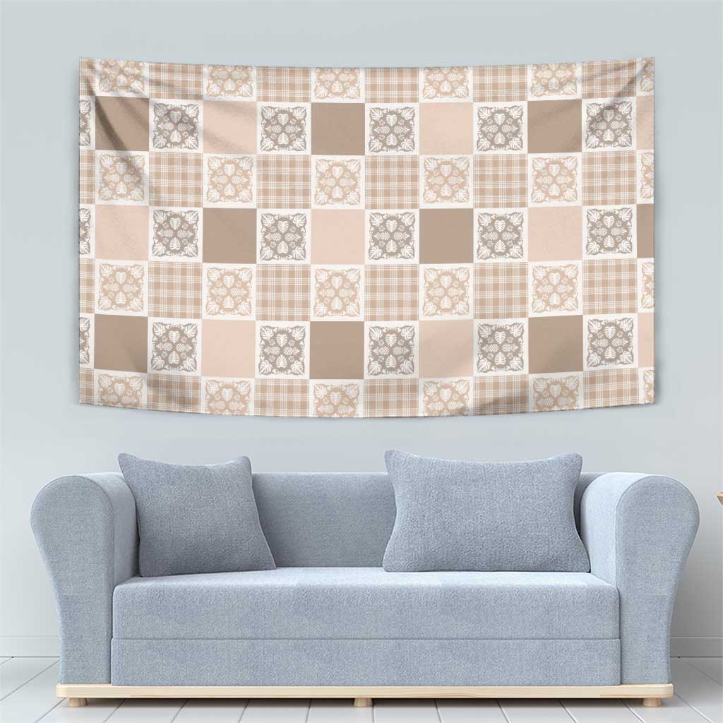 Hawaiian Palaka Quilt Pattern Tapestry Hawaii Culture Tropical Flowers Mix - Polynesian Pride