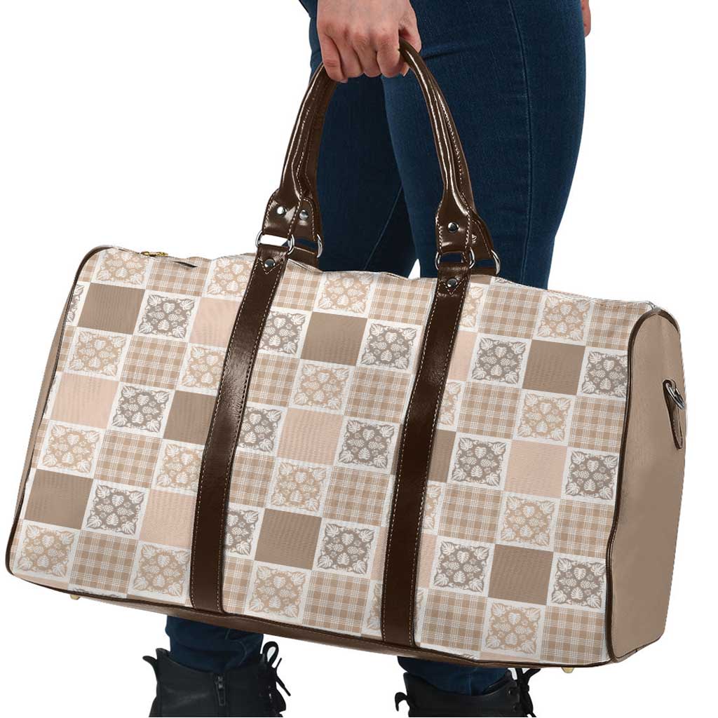 Hawaiian Palaka Quilt Pattern Travel Bag Hawaii Culture Tropical Flowers Mix - Polynesian Pride